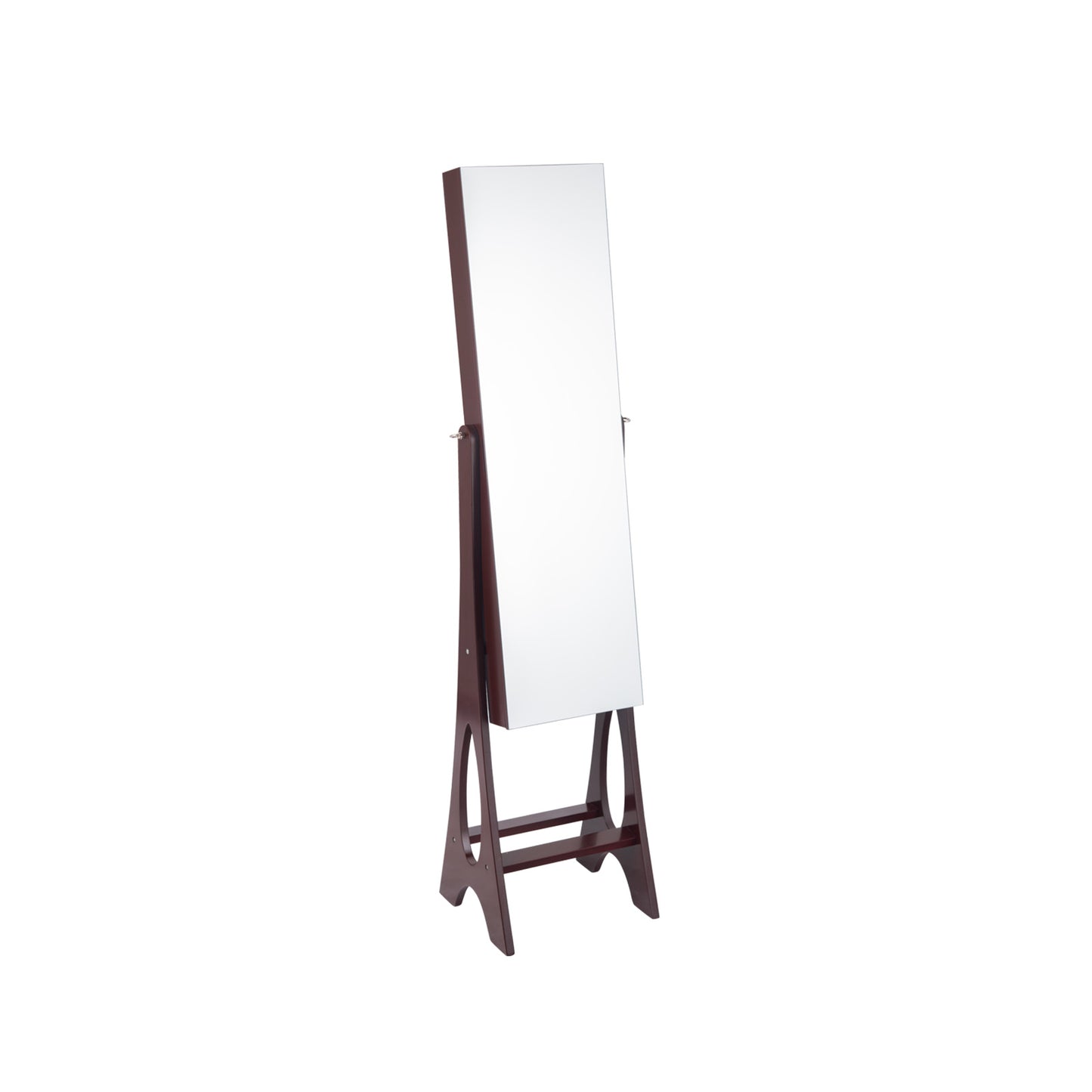Standing Mirror Jewelry Cabinet-Black