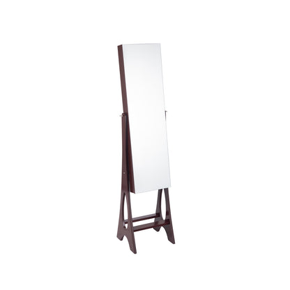 Standing Mirror Jewelry Cabinet-Black