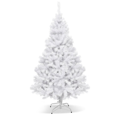 6 Feet / 7.5 Feet / 9 Feet Hinged Artificial Christmas Tree with Metal Stand-9 Feet