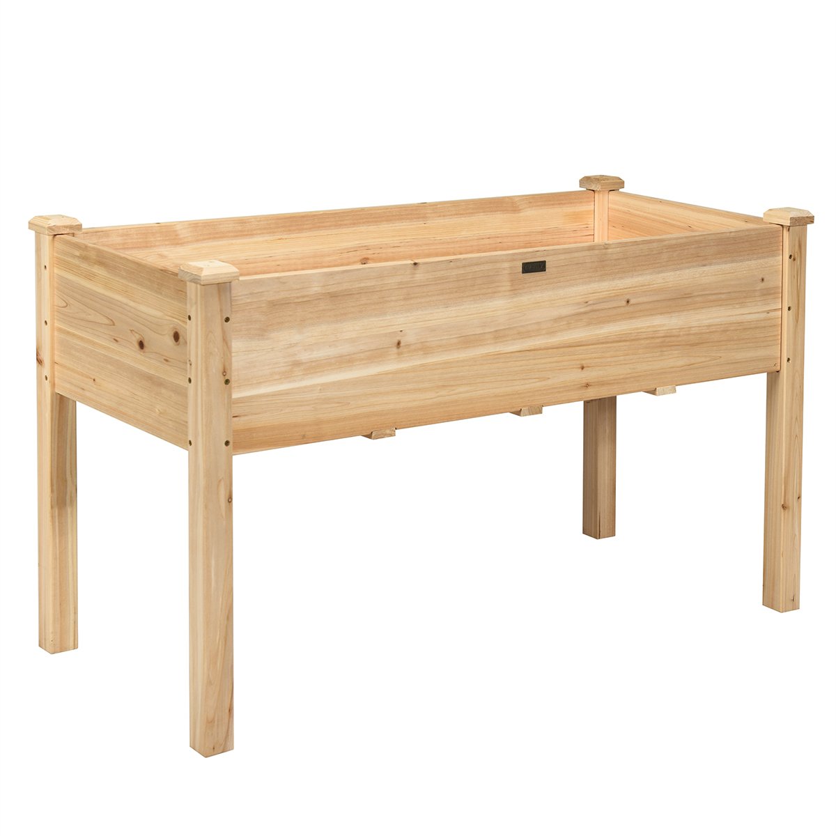 Wooden Raised Vegetable Garden Bed Elevated Grow Vegetable Planter-Gray