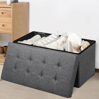 31.5 Inch Fabric Foldable Storage with Removable Storage Bin-Dark Gray