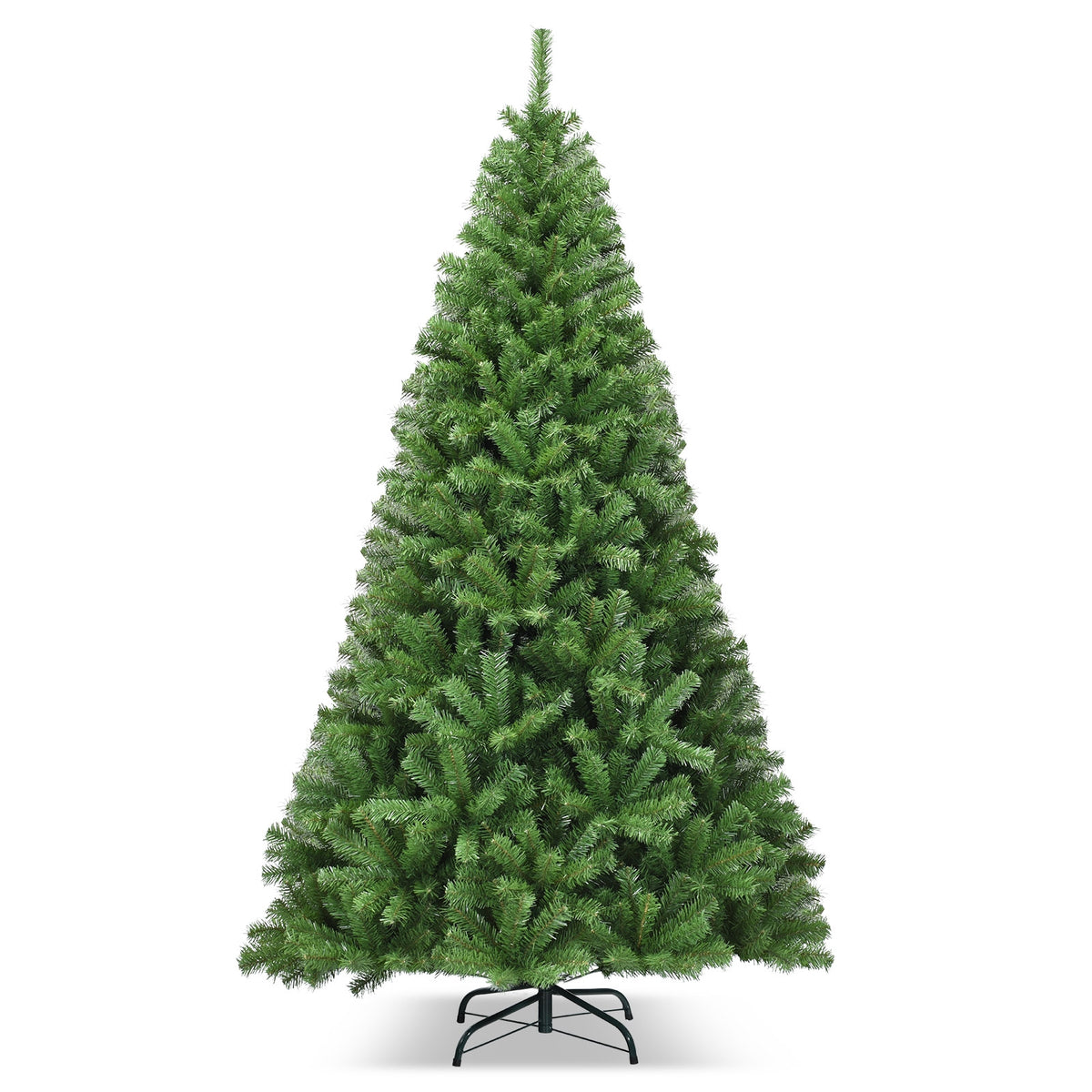 7.5 ft PVC artificial Christmas tree with hinged branches, premium holiday decor by Wilsons Home Store