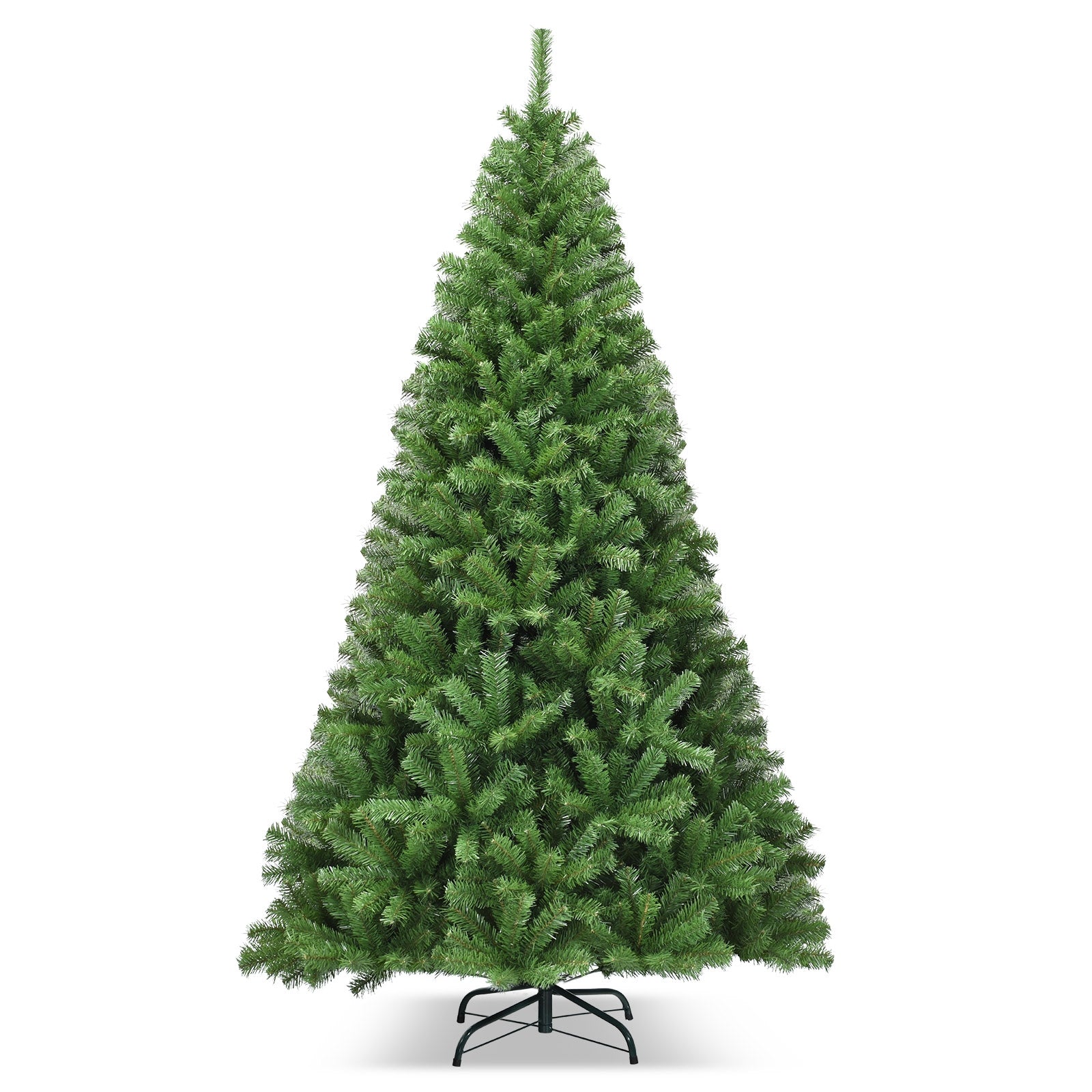 7.5 ft PVC artificial Christmas tree with hinged branches, premium holiday decor by Wilsons Home Store