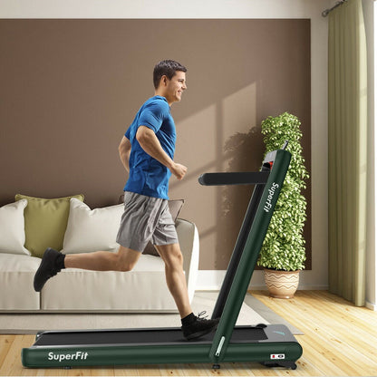 4.75HP 2 In 1 Folding Treadmill with Remote APP Control-Black