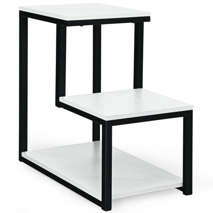3-Tier Sofa Side Table Night Stand-Brown