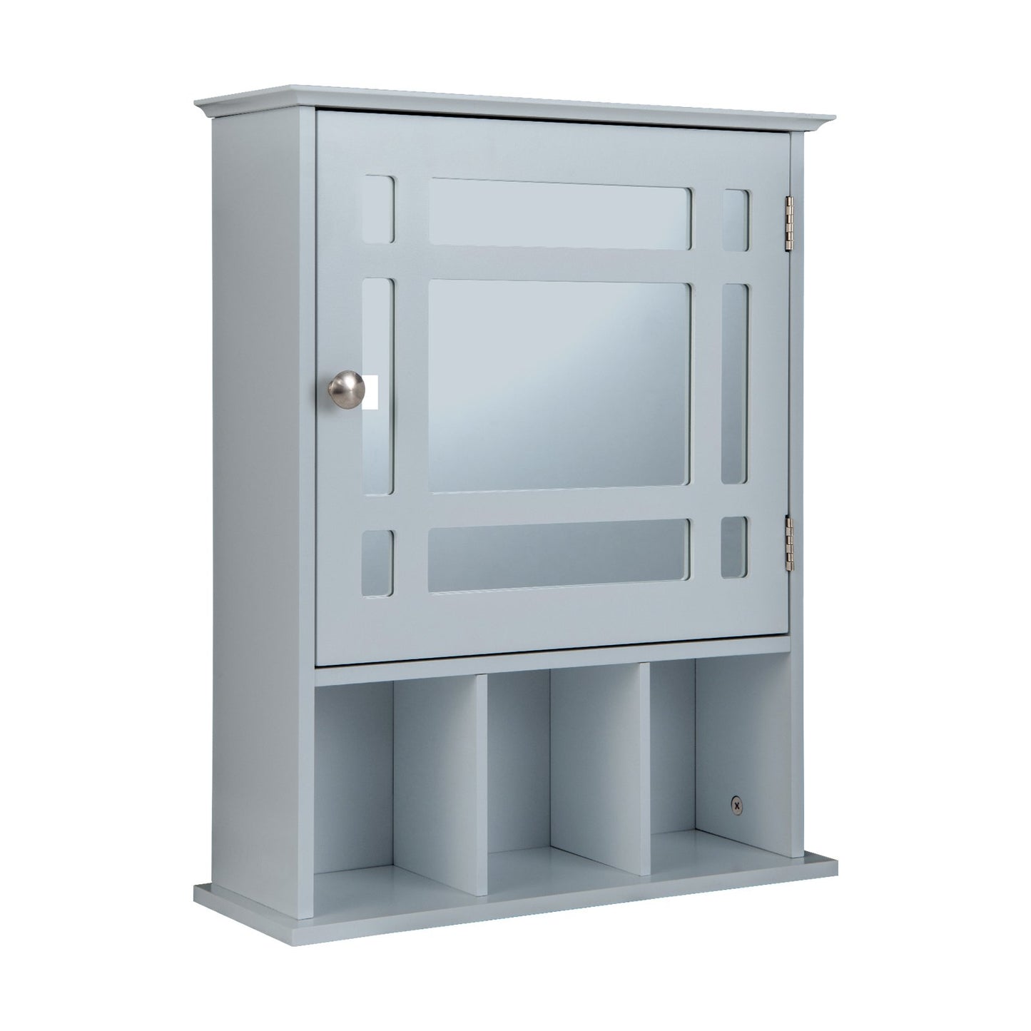 Wall Mounted and Mirrored Bathroom Cabinet-Brown