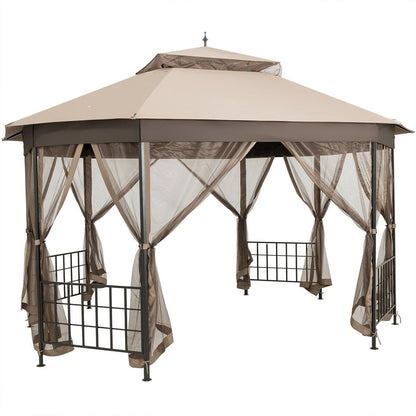 10’x 12’ Octagonal Patio Gazebo-Beige