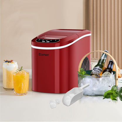 Mini Portable Compact Electric Ice Maker Machine-Black