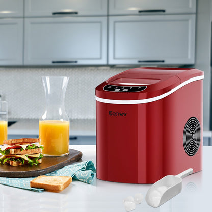 Mini Portable Compact Electric Ice Maker Machine-Black