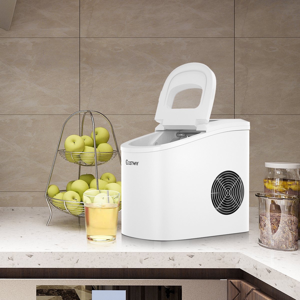 Mini Portable Compact Electric Ice Maker Machine-Black