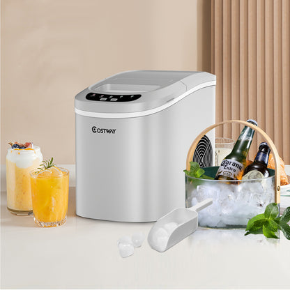 Mini Portable Compact Electric Ice Maker Machine-Black