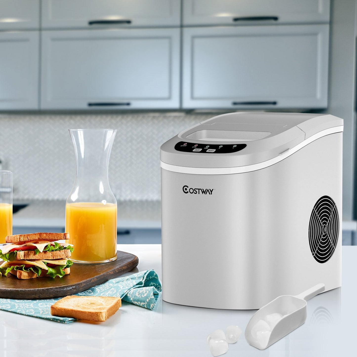 Mini Portable Compact Electric Ice Maker Machine-Black