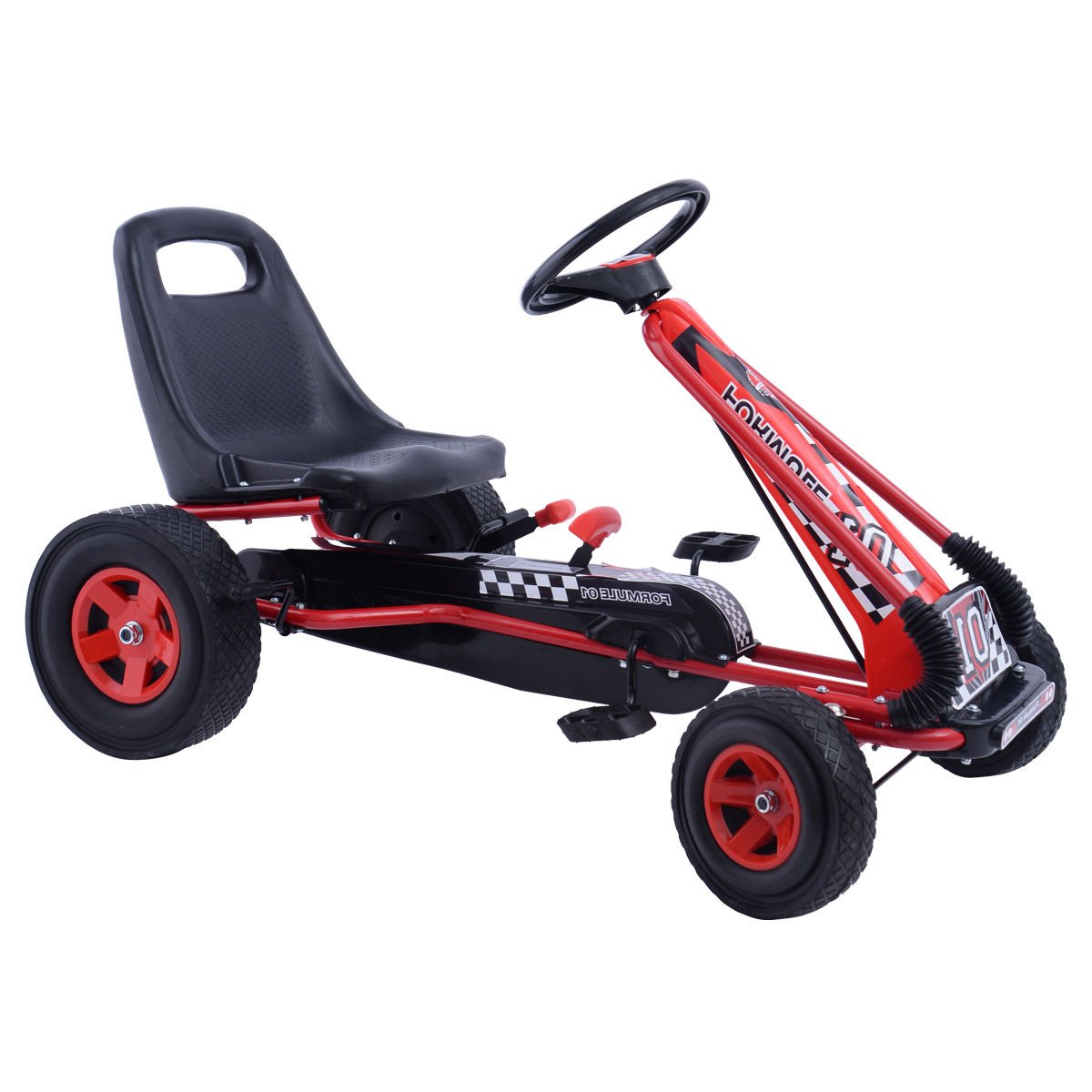 4 Wheels Kids Ride On Pedal Powered Bike Go Kart Racer Car Outdoor Play Toy-Blue