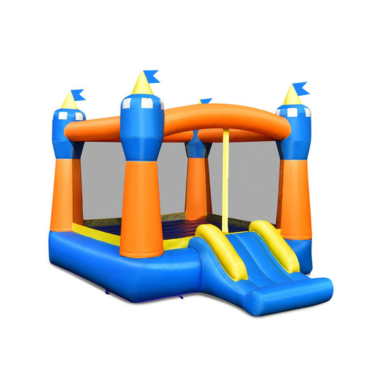 Kids inflatable bounce house with castle design, large jumping area, no blower, perfect for outdoor play by Wilsons Home Store
