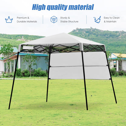 7 x 7 Feet Sland Adjustable Portable Canopy Tent with Backpack-Blue