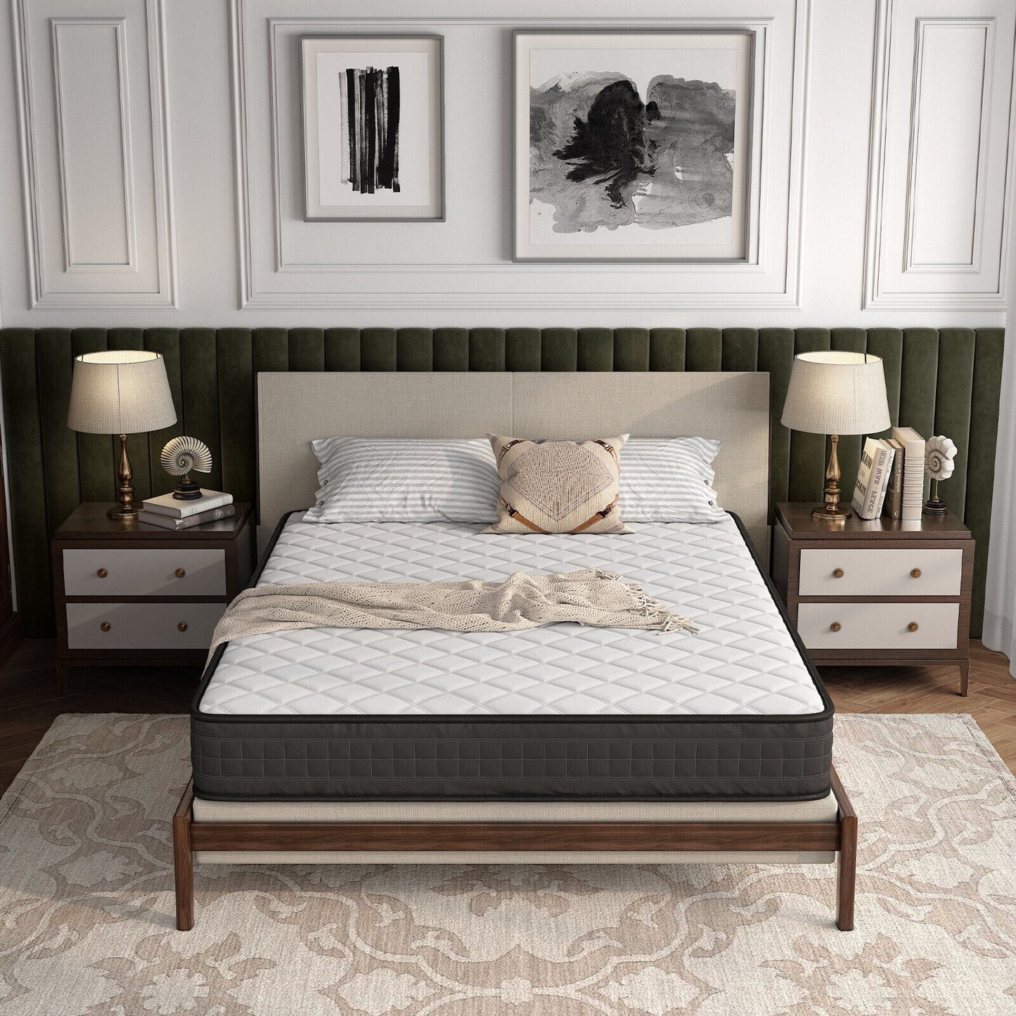8 Inch Breathable Memory Foam Bed Mattress Medium Firm for Pressure Relieve-King Size