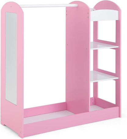 Kids Dress Up Storage with Mirror-Blue