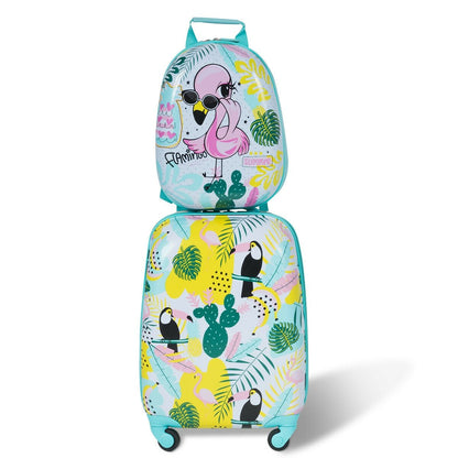 2 Pieces ABS Kids Suitcase Backpack Luggage Set