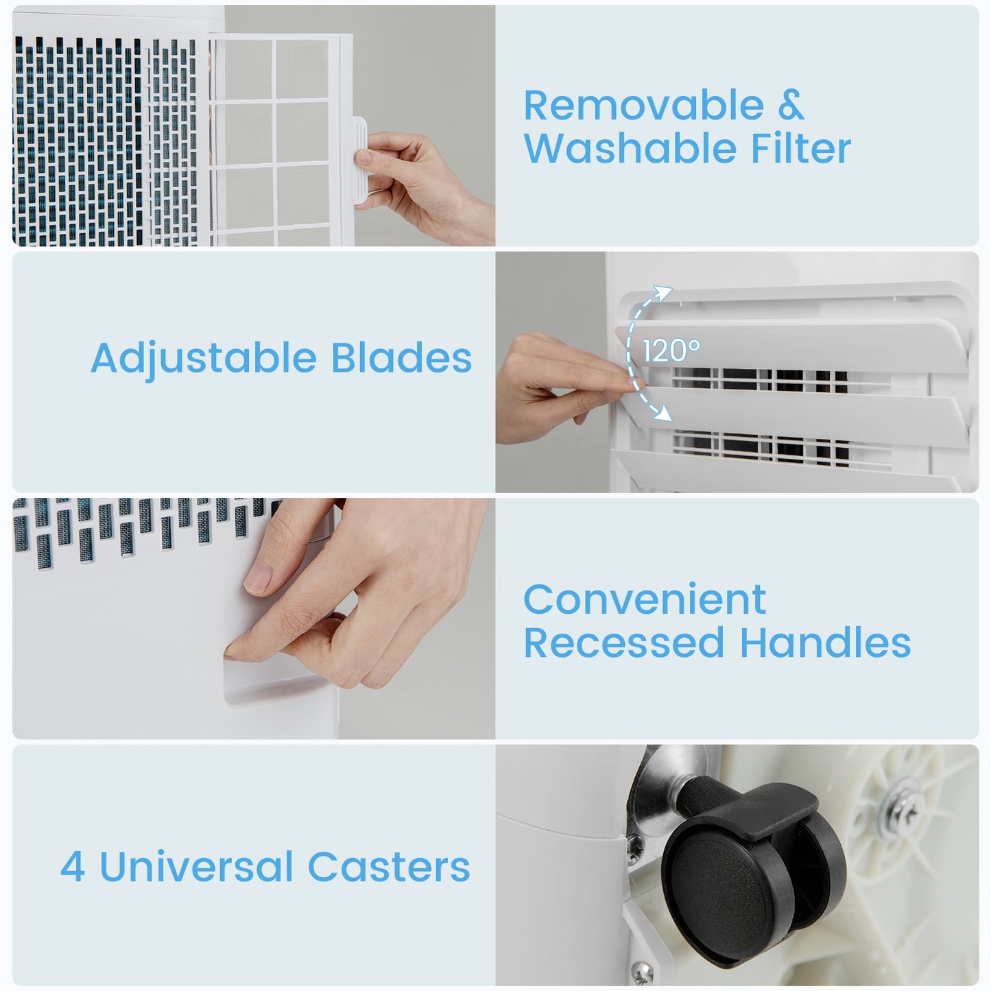 8000 BTU Portable Air Conditioner with Remote Control Cools up to 250 Sq.Ft