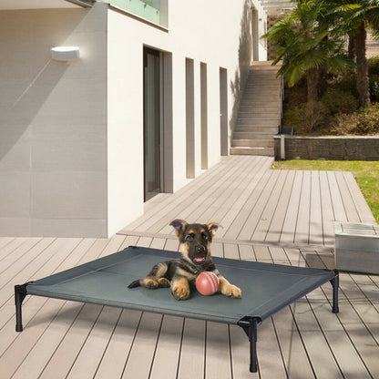 Portable Elevated Outdoor Pet Bed with Removable Canopy Shade-36 Inch