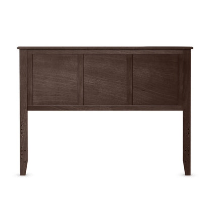Full Wood Headboard Flat Panel with Pre-drilled Holes and Height Adjustment-Black