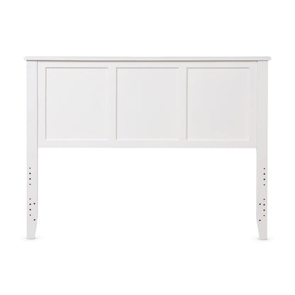 Full Wood Headboard Flat Panel with Pre-drilled Holes and Height Adjustment-Black