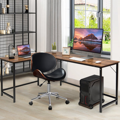 L Shaped Corner Computer Desk Laptop Gaming Table Workstation-Black