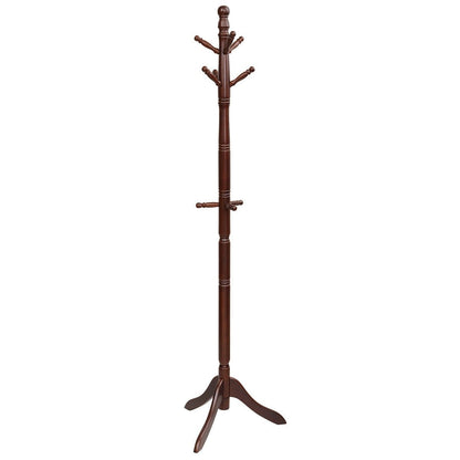 Adjustable Free Standing Wooden Coat Rack-Black