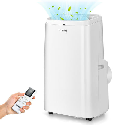 White 9000BTU 3-in-1 Portable Air Conditioner with Remote