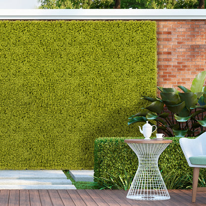 12 Pieces 20 x 20 inches Artificial Grass Wall Panels for Garden Yard Balcony-Green