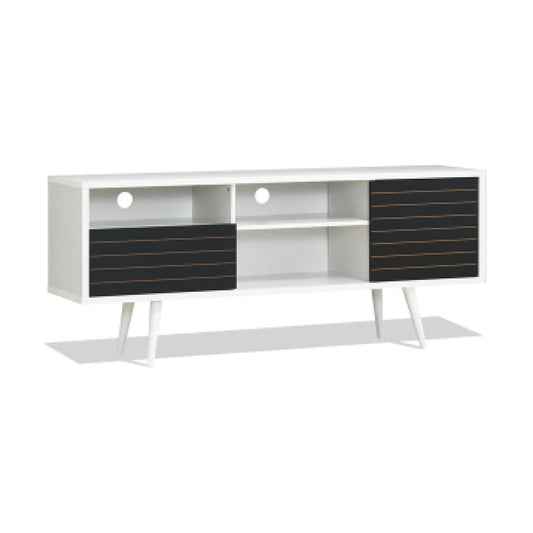 Mid-Century Modern TV Stand with Storage Shelves for TVs up to 65 Inch