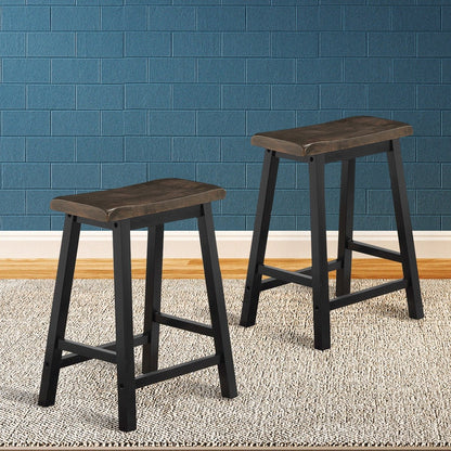 24 Inch Height Set of 2 Home Kitchen Dining Room Bar Stools-Coffee