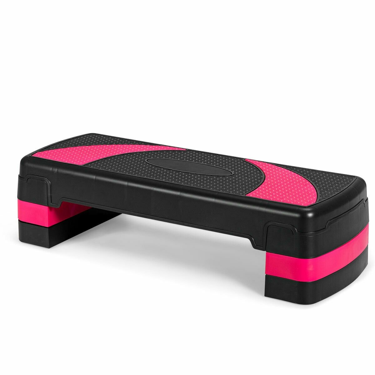 31 Inch Adjustable Exercise Aerobic Stepper with Non-Slip Pads-Gray