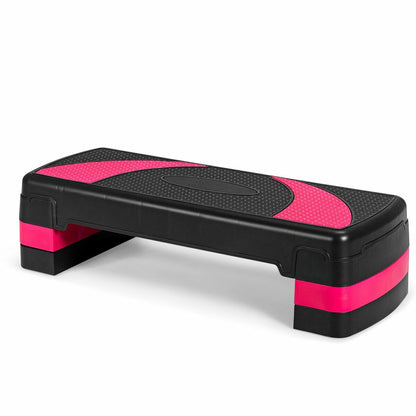 31 Inch Adjustable Exercise Aerobic Stepper with Non-Slip Pads-Gray