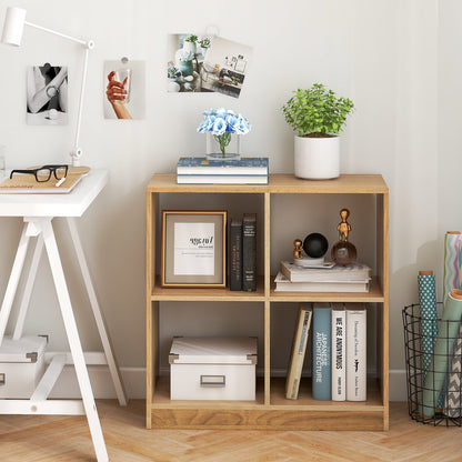 4-Cube Kids Bookcase with Open Shelves-Black