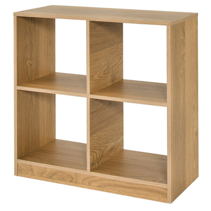 4-Cube Kids Bookcase with Open Shelves-Black