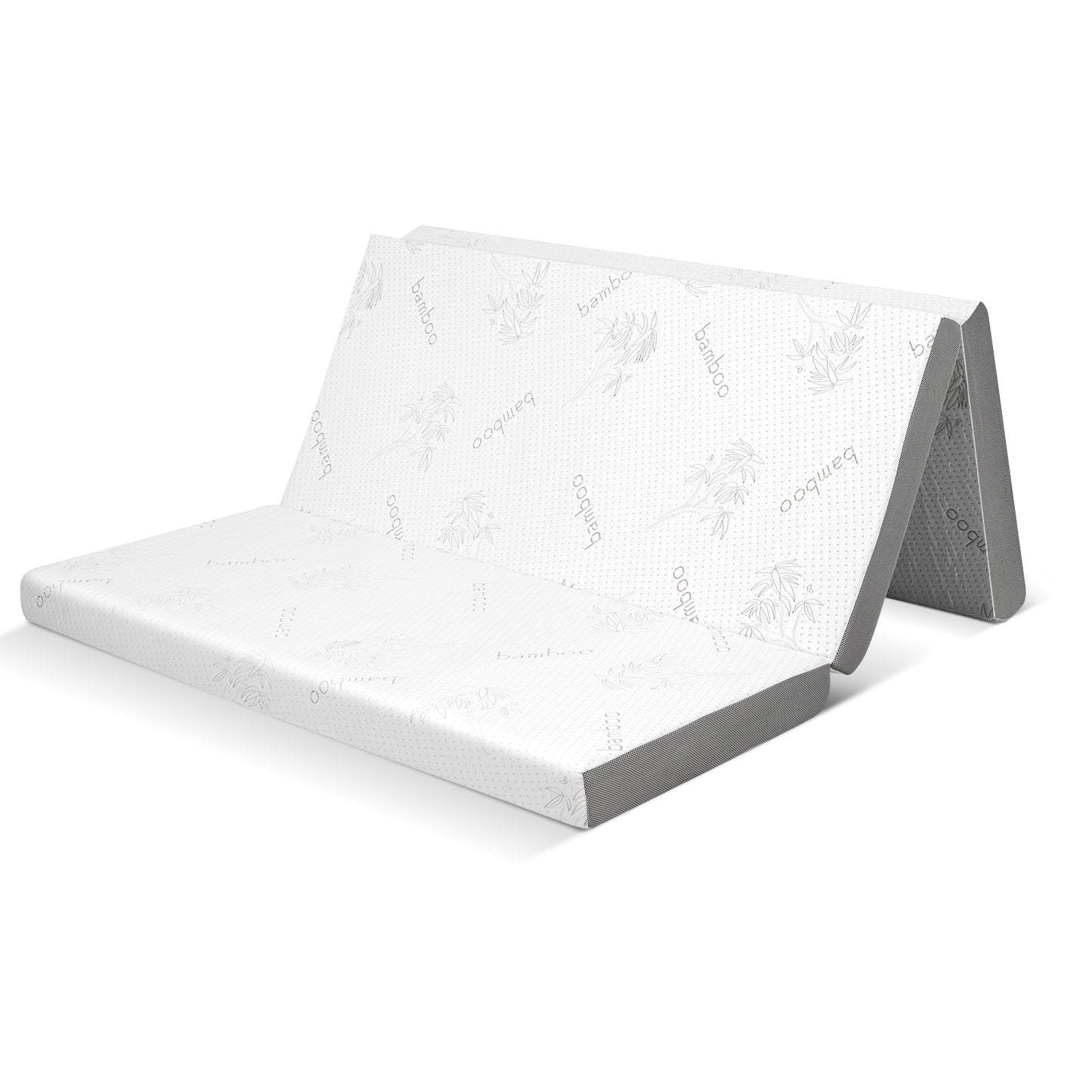 4 Inch Tri-fold Cool Gel Memory Foam Mattress-Queen Size