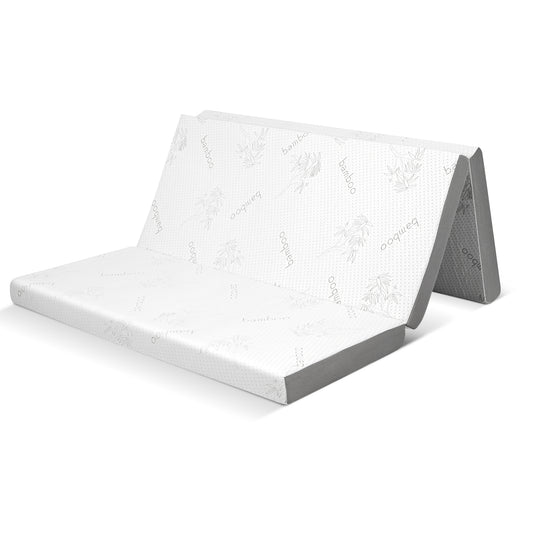 4 Inch Tri-fold Cool Gel Memory Foam Mattress-Queen Size