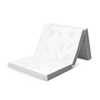 4 Inch Tri-fold Cool Gel Memory Foam Mattress-Queen Size