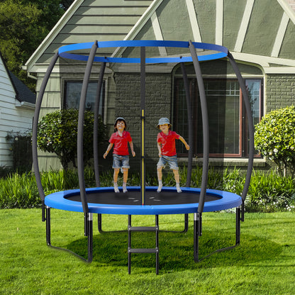 8 Feet ASTM Approved Recreational Trampoline with Ladder-Black