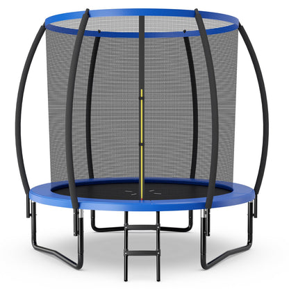 10 Feet ASTM Approved Recreational Trampoline with Ladder-Black