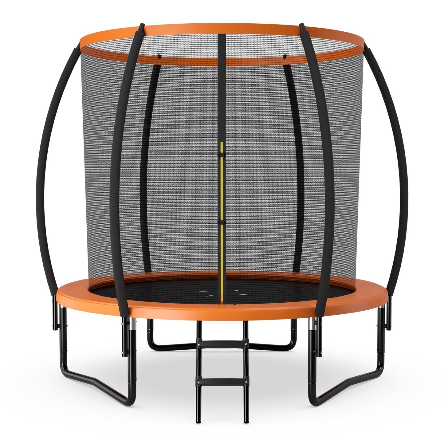 10 Feet ASTM Approved Recreational Trampoline with Ladder-Black