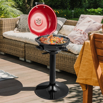 1600W Electric BBQ Grill with Removable Non-Stick Warming Rack-Black