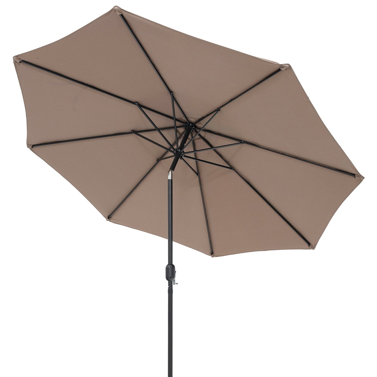 10 Feet Outdoor Patio Umbrella with Tilt Adjustment and Crank-Beige