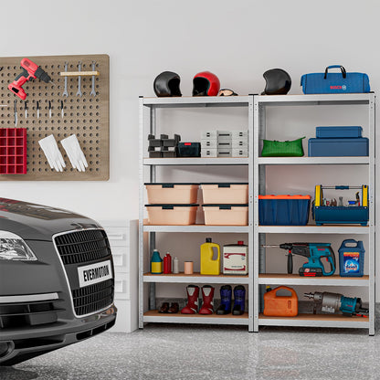 35.5 x 71 Inch Adjustable 5-Layer 2000 lbs Capacity Tool Shelf-Black