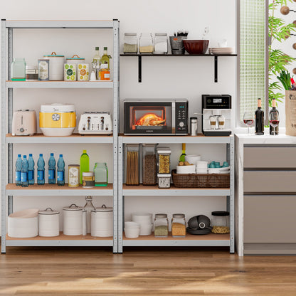 35.5 x 71 Inch Adjustable 5-Layer 2000 lbs Capacity Tool Shelf-Black