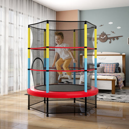 Kids Trampoline Recreational Bounce Jumper with Safety Enclosure Net-Navy