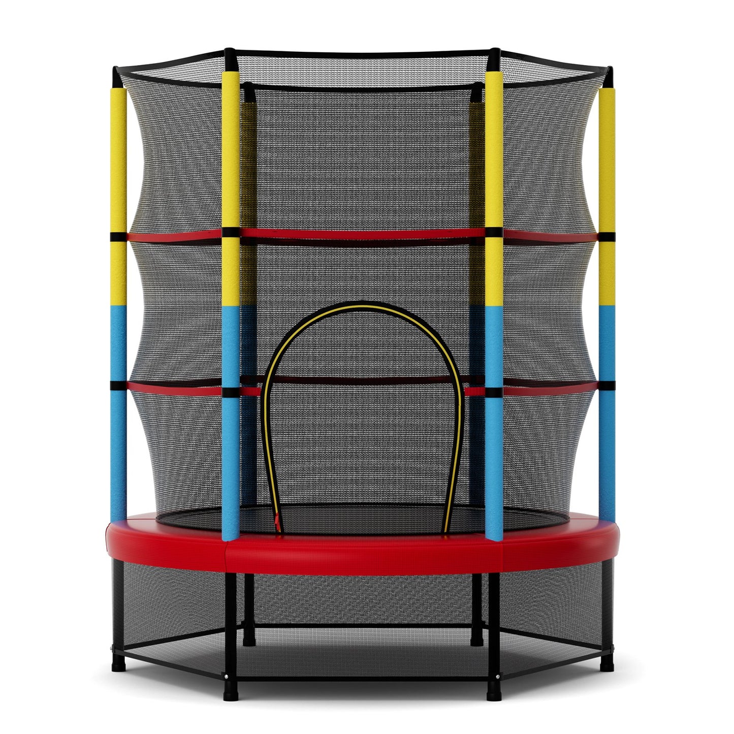 Kids Trampoline Recreational Bounce Jumper with Safety Enclosure Net-Navy