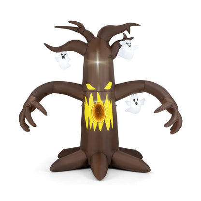7.8 Ft Halloween Inflatables Scary Dead Tree Halloween Decoration with Ghost