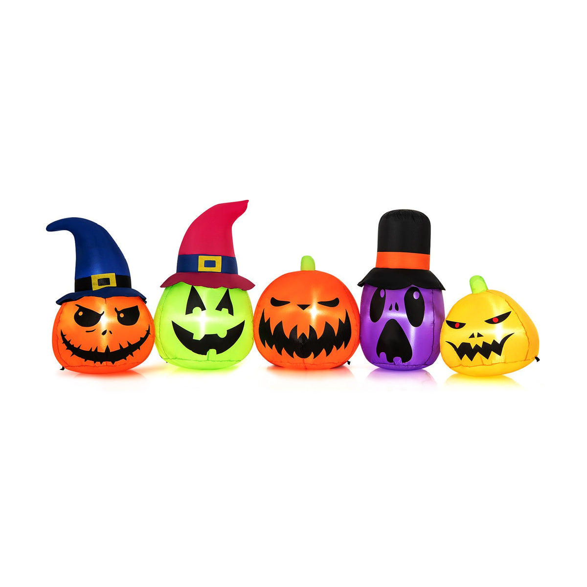 9-foot inflatable pumpkin patch family with LED lights and witch hats, Halloween holiday decor by Direct by Wilsons Home Store